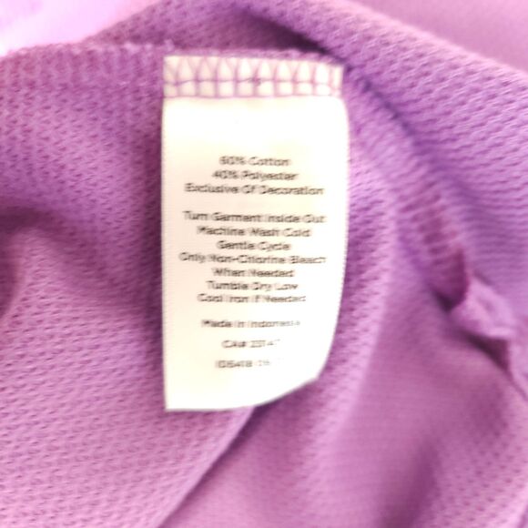 NWT Talbots Womens Large Purple Crewneck Athletic Top Sweatshirt Pullover - Picture 4 of 7